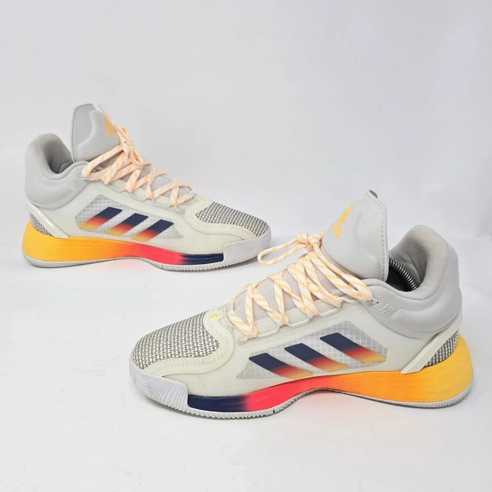 Adidas Adizero Rose 11 Sunrise Basketball Shoes White Orange FW8508 Mens 7.5